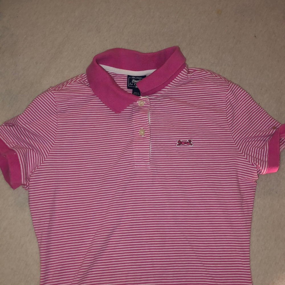 Pink and white striped shirt